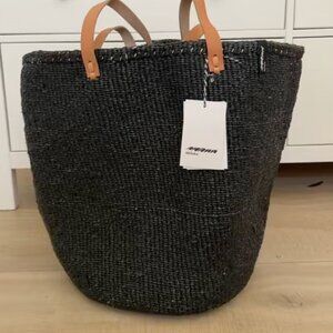 MIFUKO~ MARKET TOTE~BNWT Black Mifuko Kiondo Shopper Tote Woven
